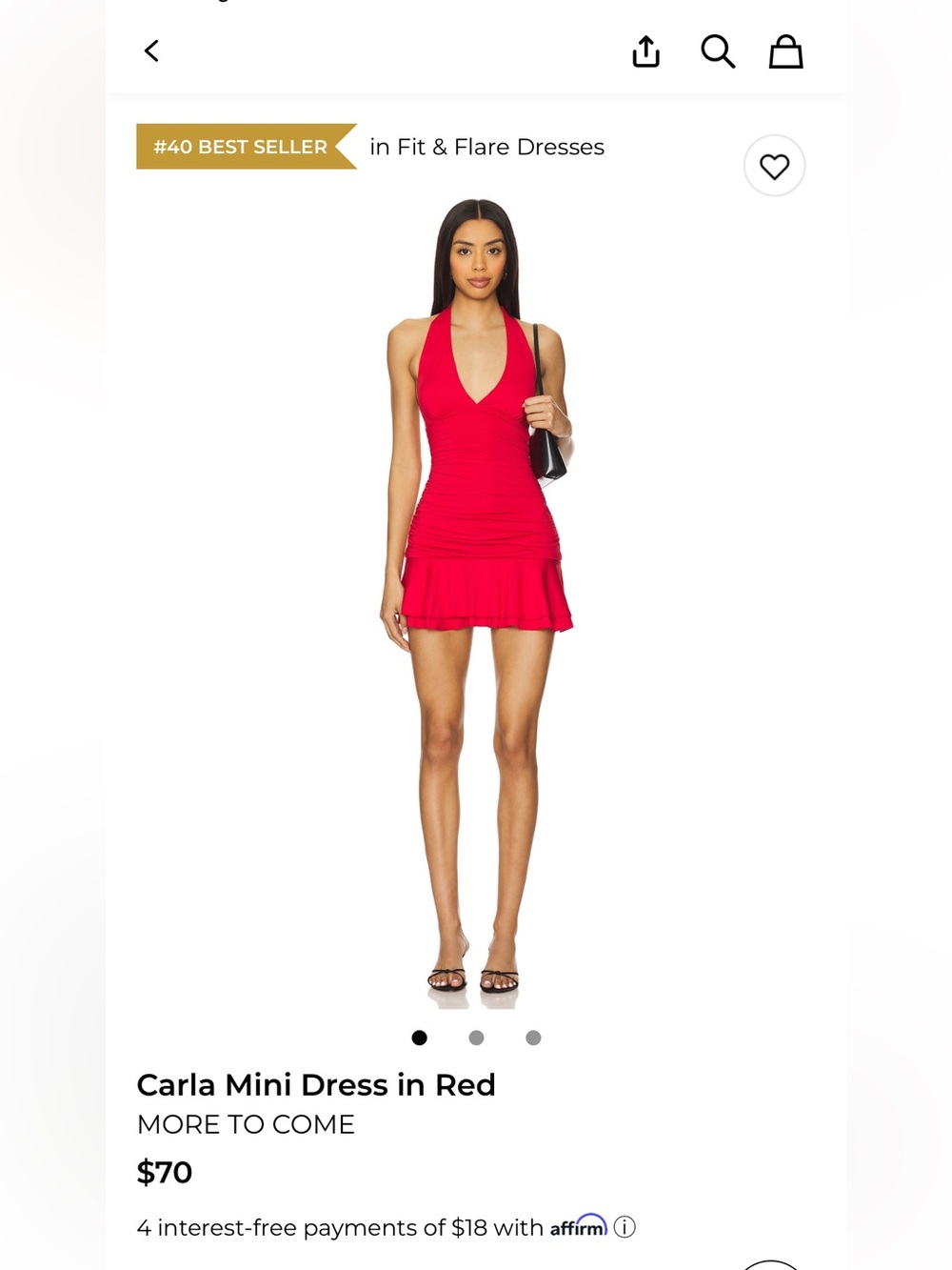 Carla Mini Dress in Red